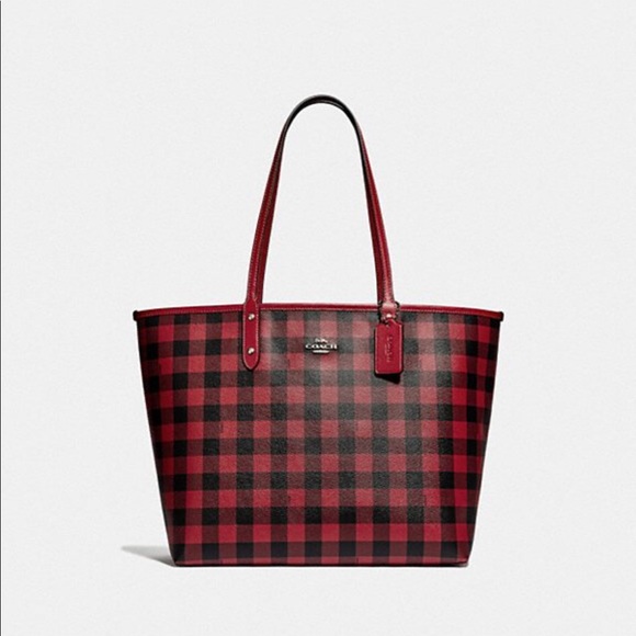 buffalo plaid coach purse